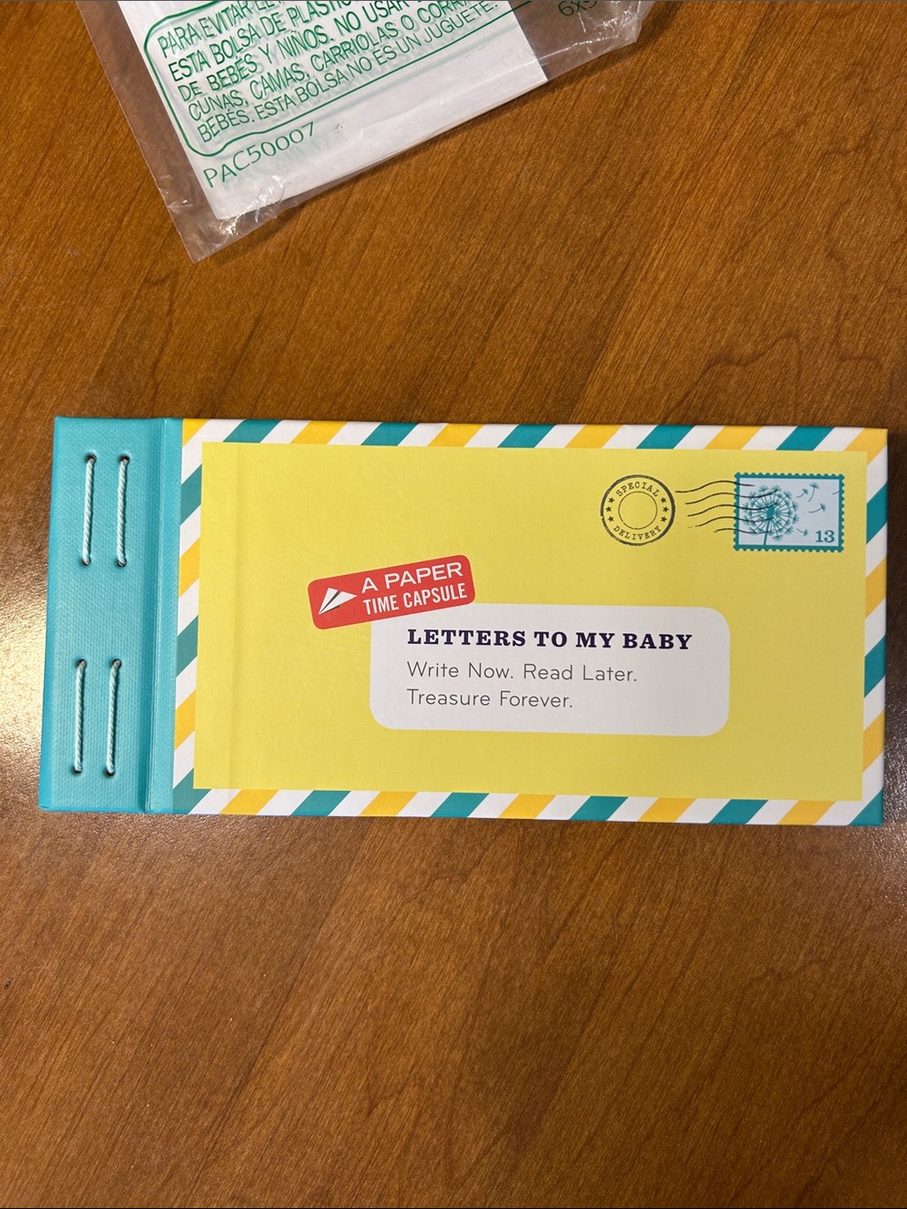 Chronicle Books Letters to My Baby Keepsake Book - Yellow & Teal